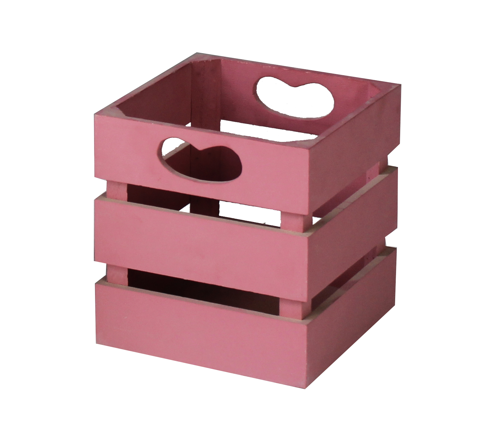 pink wooden planter