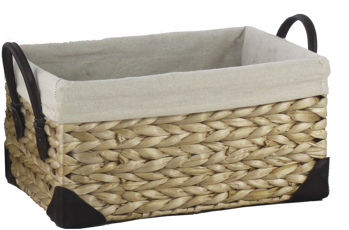 cattail basket with fabric liner