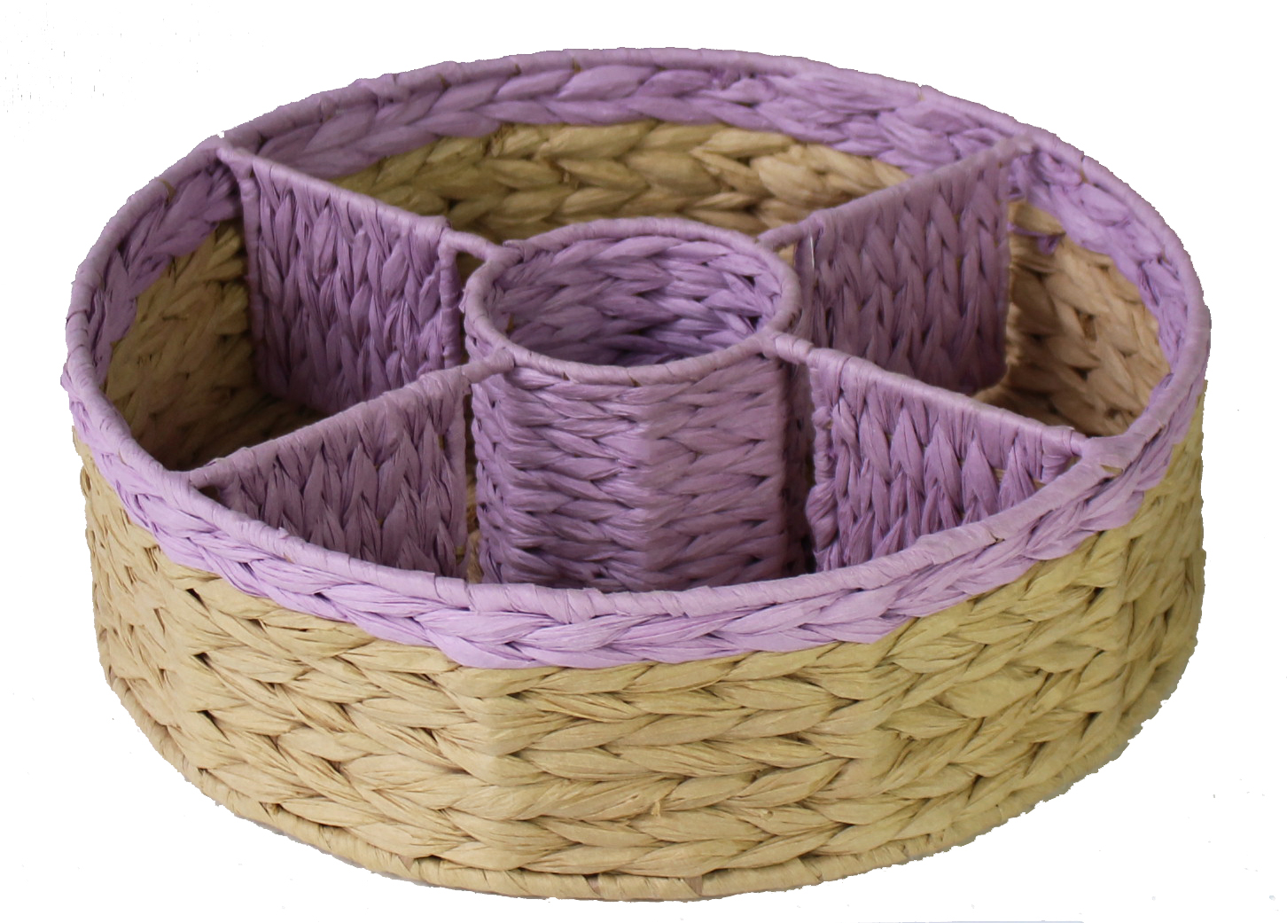 five bin round tray