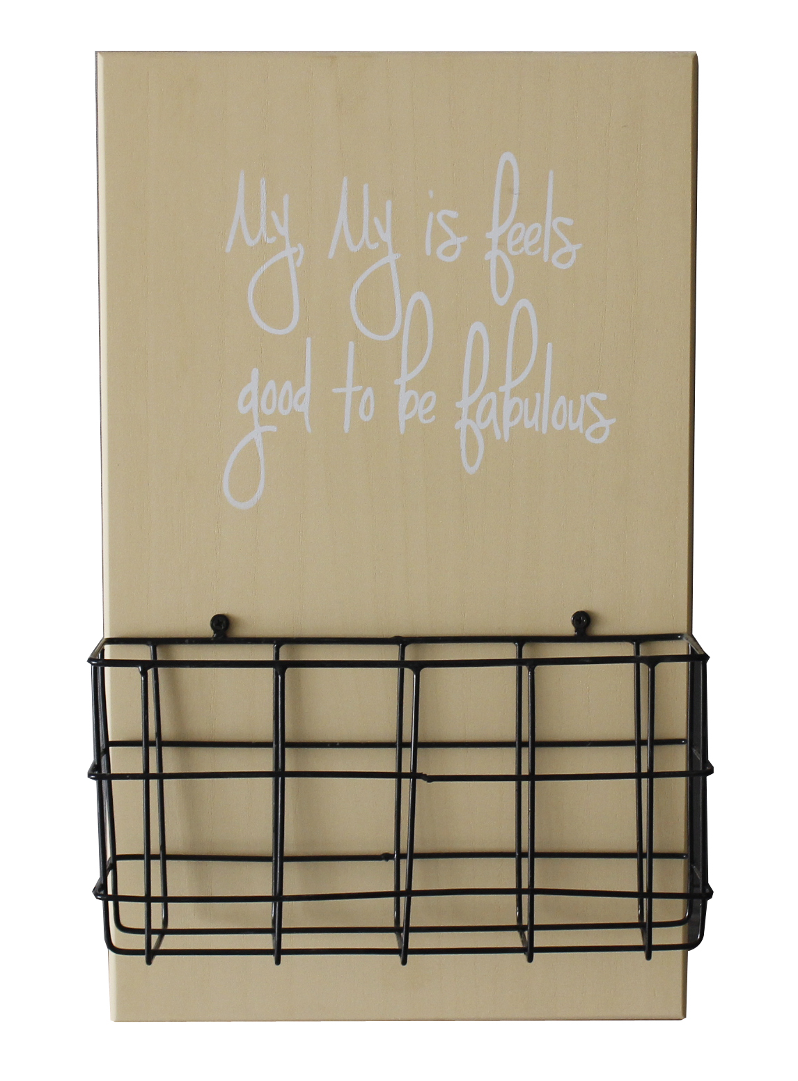 wall storage with metal basket