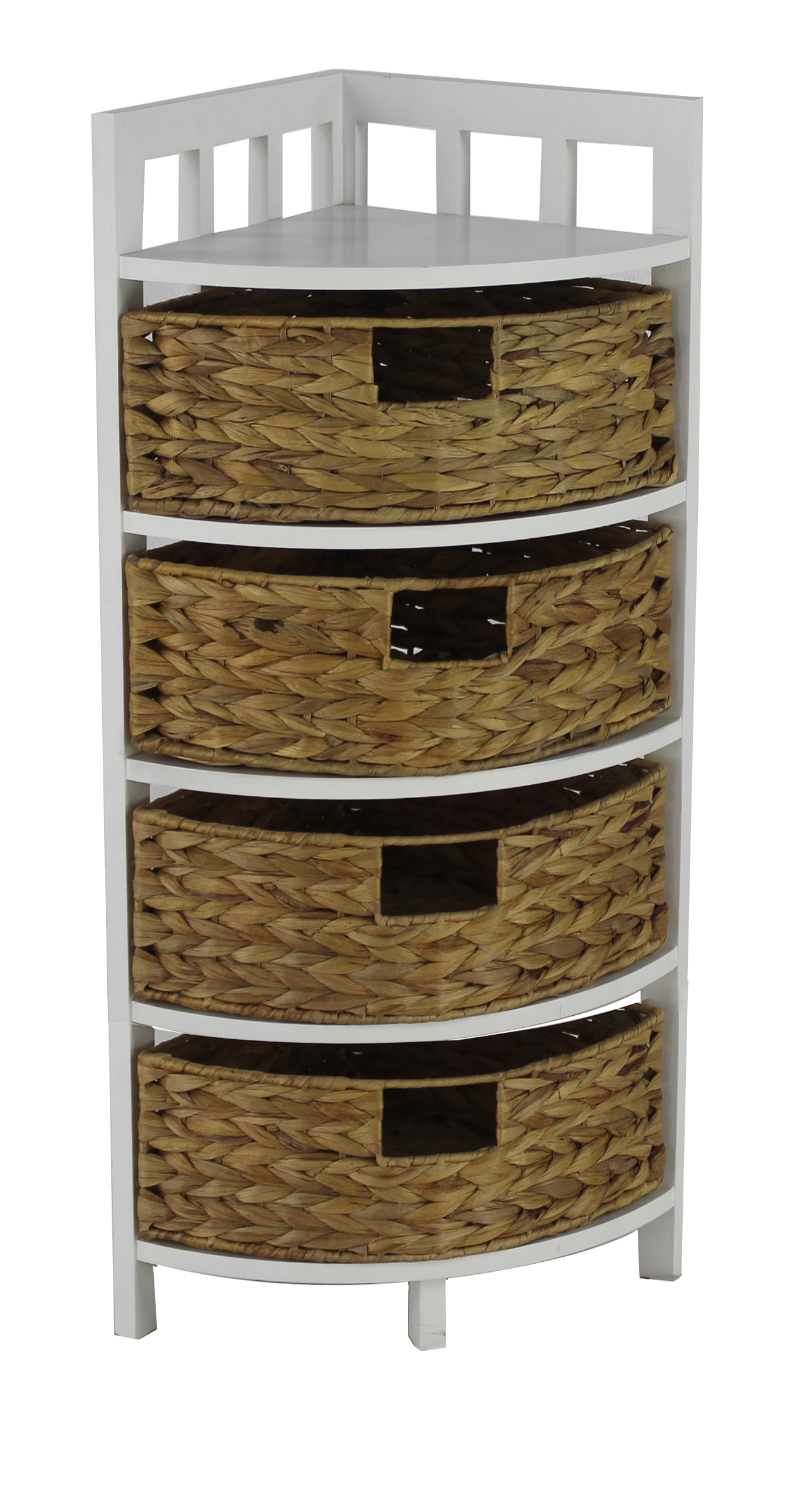 four drawer wooden storage rack