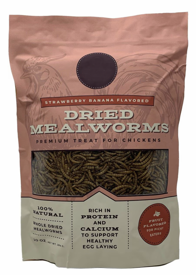Dried Mealworms in Printed Bag